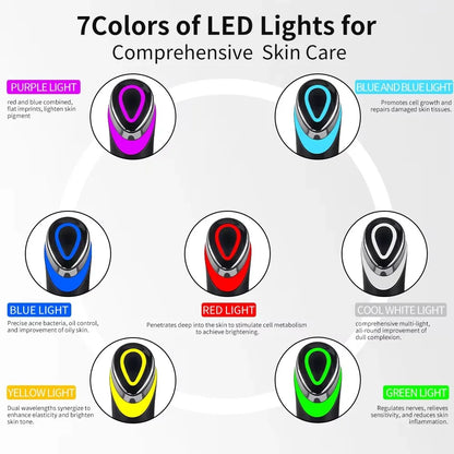 7 Colors Age-R Booster Pro Facial Skin Care Anti Wrinkle Beauty Device EMS Microcurrent Lift Massager Home Use Beauty Skin Care