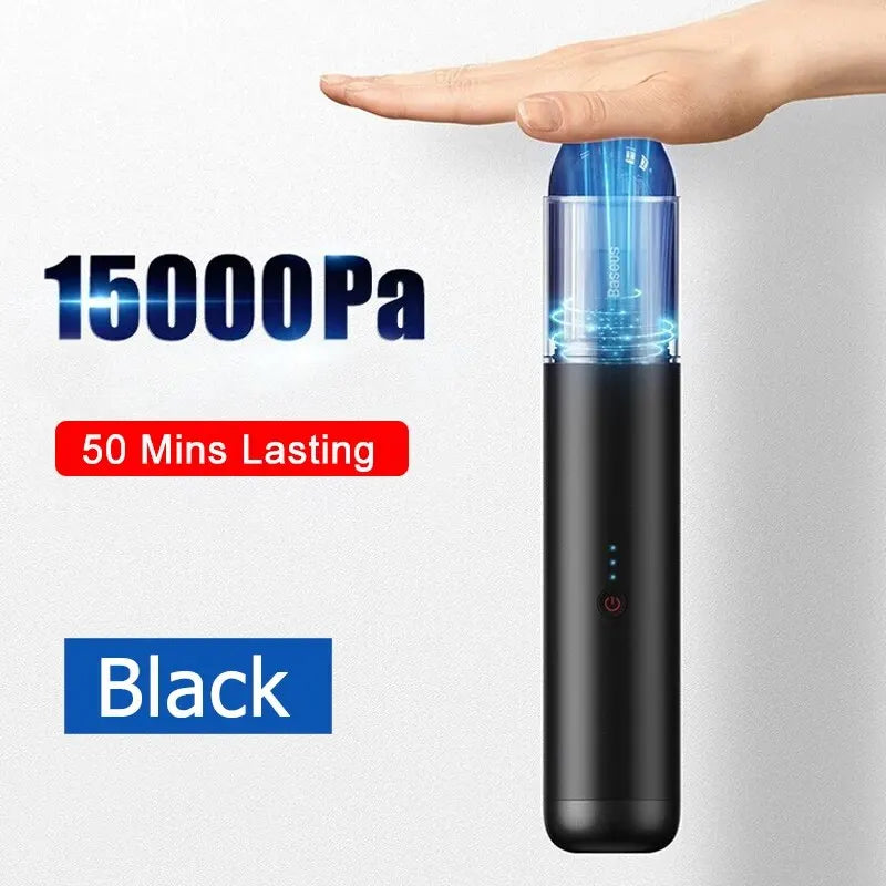 Baseus A3 15000Pa Car Vacuum Cleaner Wireless Cleaner Mini Portable Powerful Auto Vacuum Cleaner Air Blower W LED for Home Car
